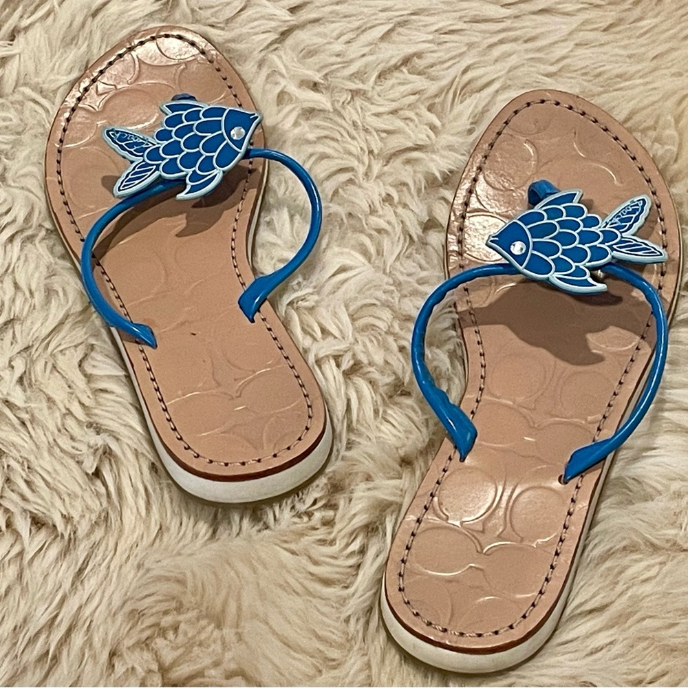 Gently worn Coach flip flops